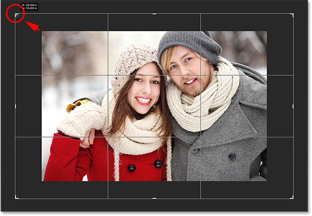 Adding extra space around the entire image while keeping the original aspect ratio. Image © 2016 Photoshop Essentials.com