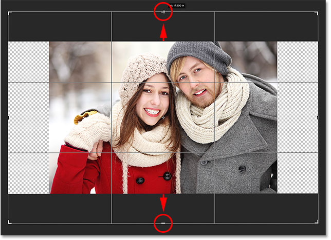 Adding extra space above and below the photo. Image © 2016 Photoshop Essentials.com