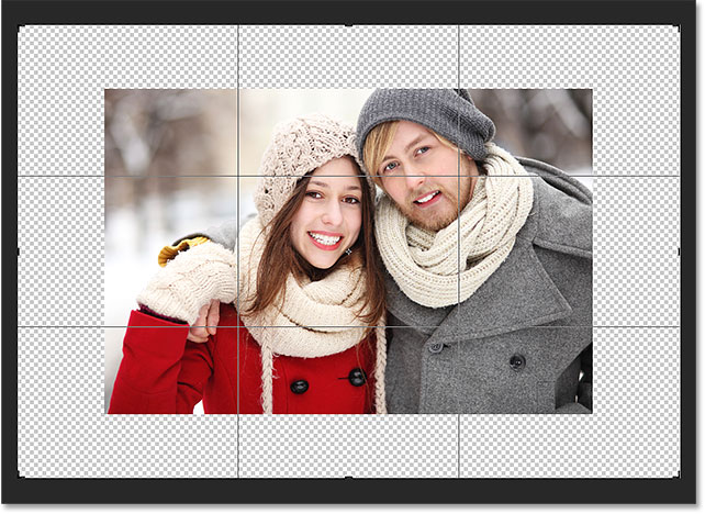 An equal amount of space has been added above and below the photo. Image © 2016 Photoshop Essentials.com